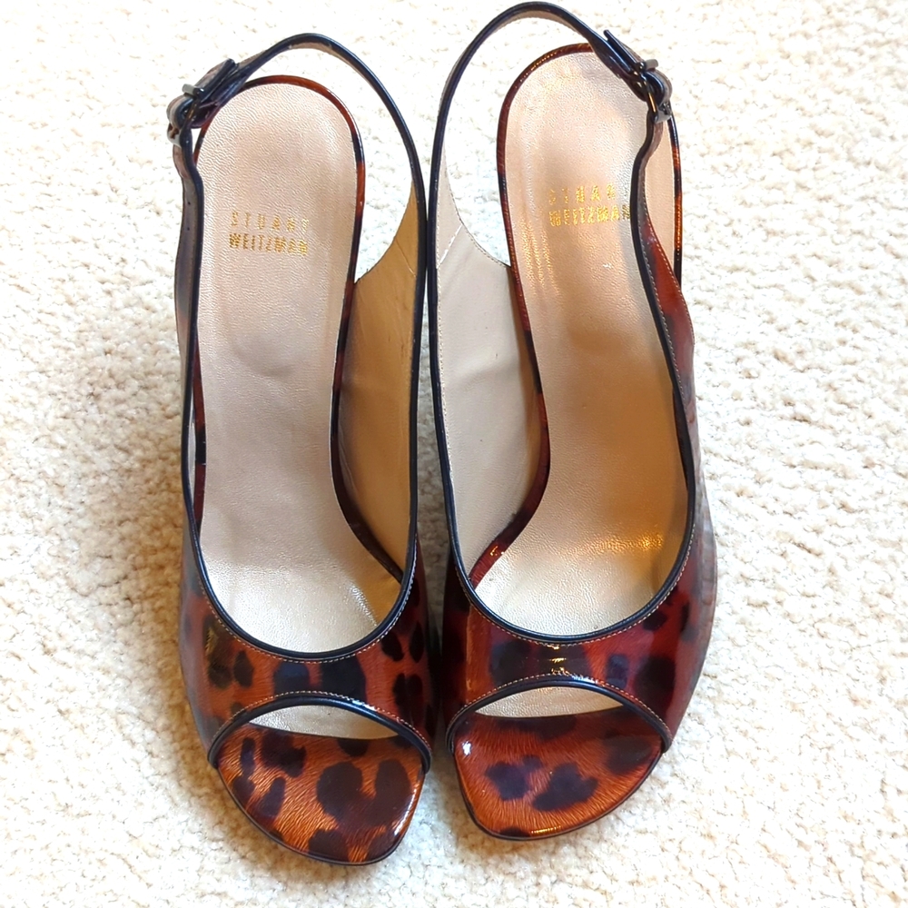 Beautiful Brown and Black  Leopard Stuart Weitzman Heels